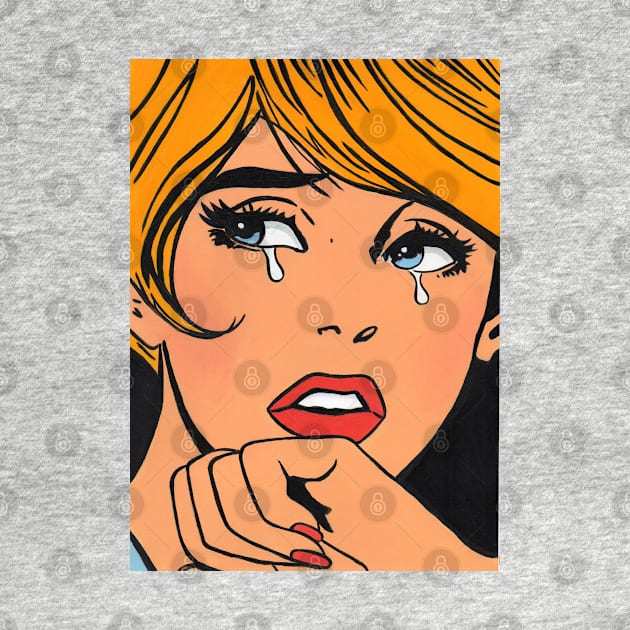 Pop Art crying girl 3 by joeann3